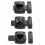 QWORK 2 Pack Rotate Bolt Latch Gate Latches Safety Door Lock,Black 3