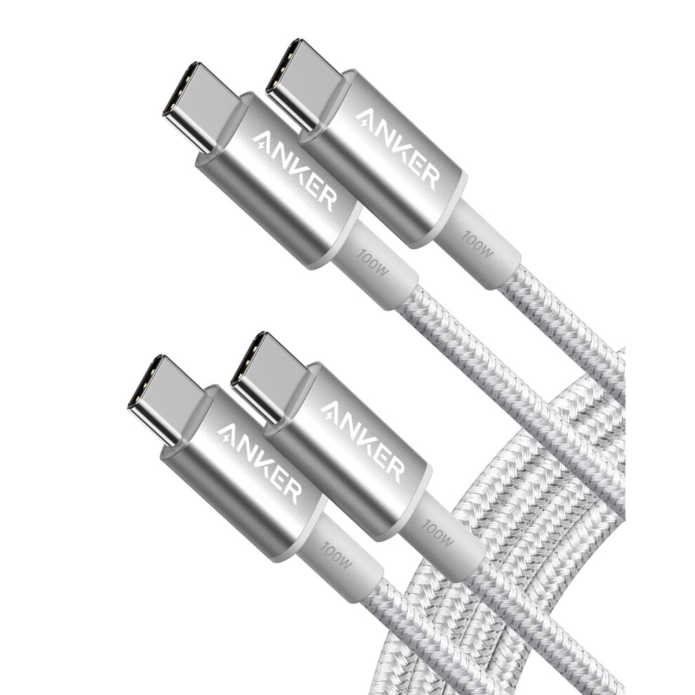 333 USB C to USB C Charger Cable (6ft 100W, 2-Pack), USB 2.0 Type C Charging Cable Fast Charge for MacBook Pro 2020, iPad Pro 2020, iPad Air 4,