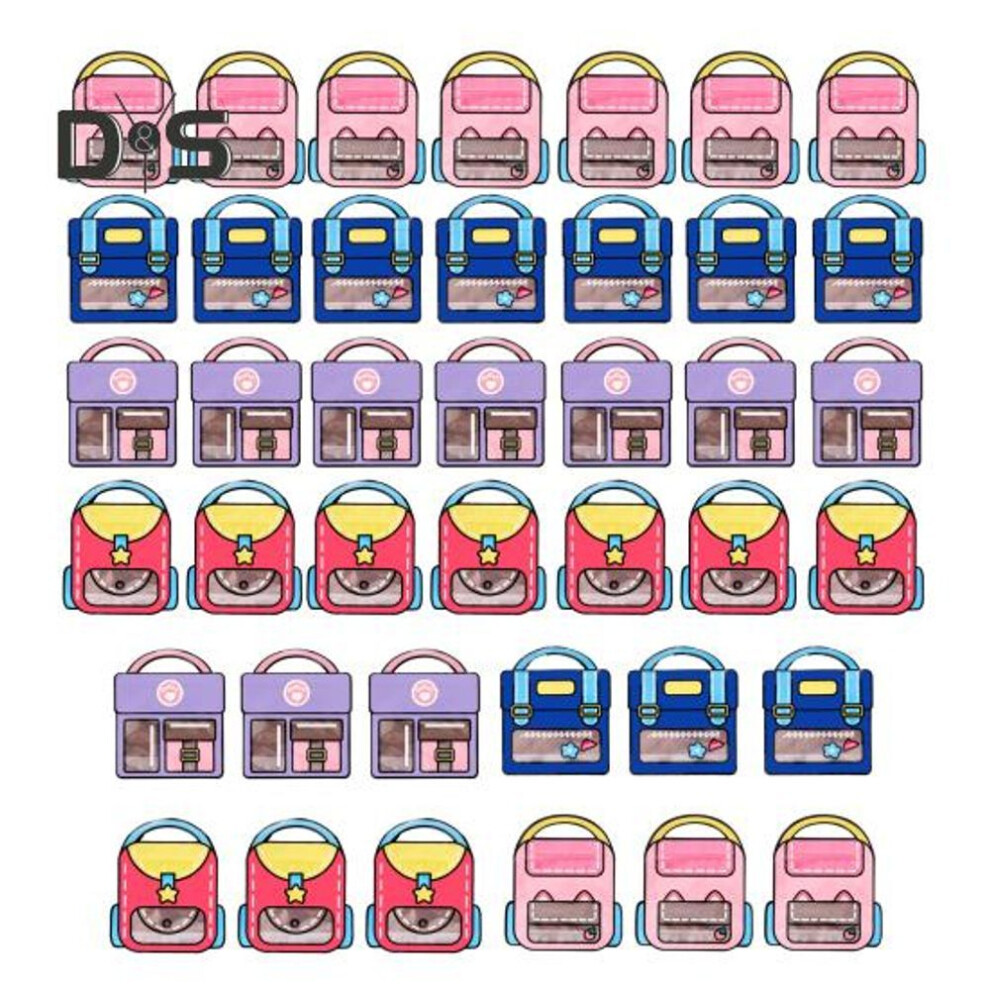 40pcs Party Favor Bags With Handle Zipper Lock Vibrant Color Cute Backpack Design Reusable Birthday Goodie Bags