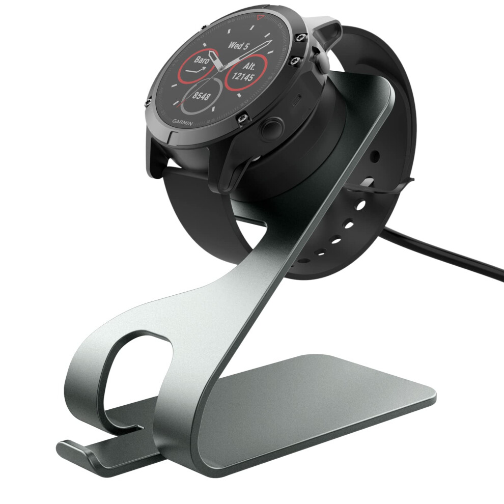 Charger Compatible With Fenix 7/7S/7X/6/6S/6X Pro/5/5S/5X/Vivoactive 3/4/4S/Forerunner 45/245/945/Venu 2/2 Plus/Instinct, Aluminum Charging Dock 840034686562