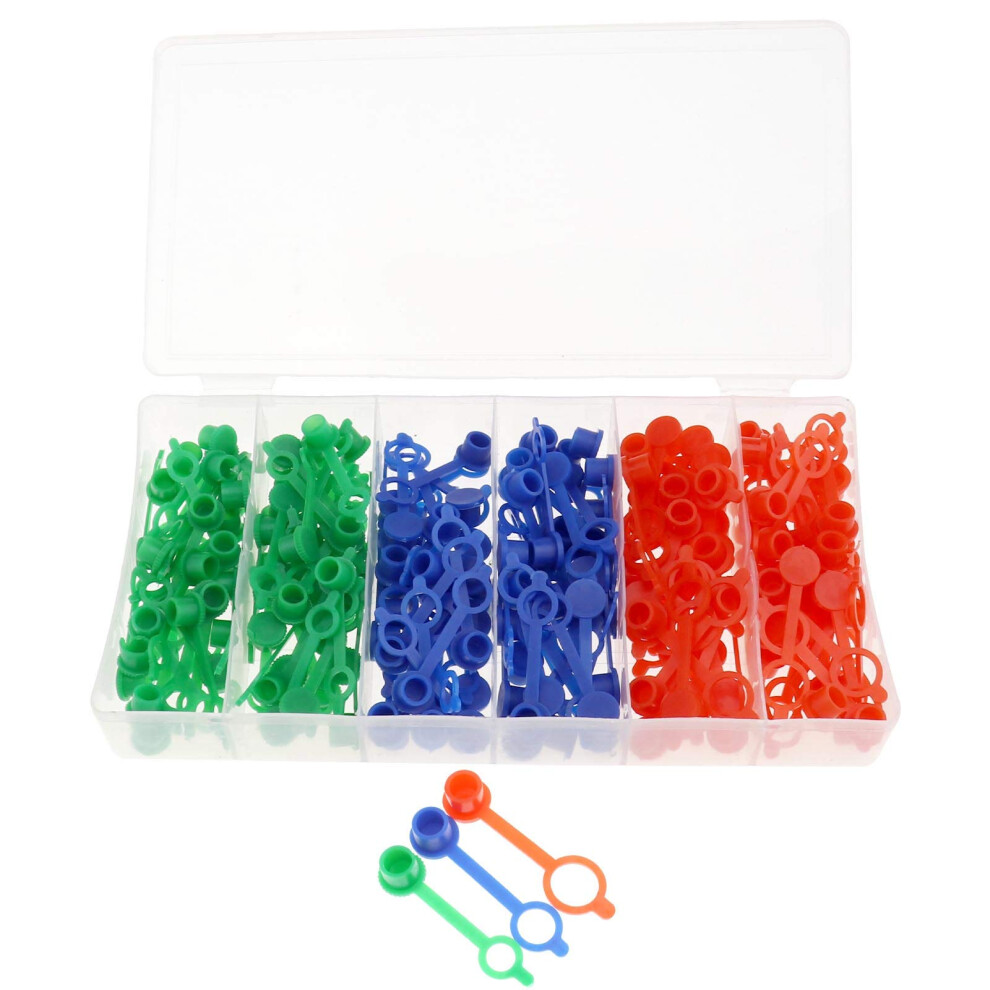 Photos - Other Hand Tools 180pcs 3 Colors Red Green Blue Grease Nipple Cap Cover Assortment Set with Transparent Plastic Box