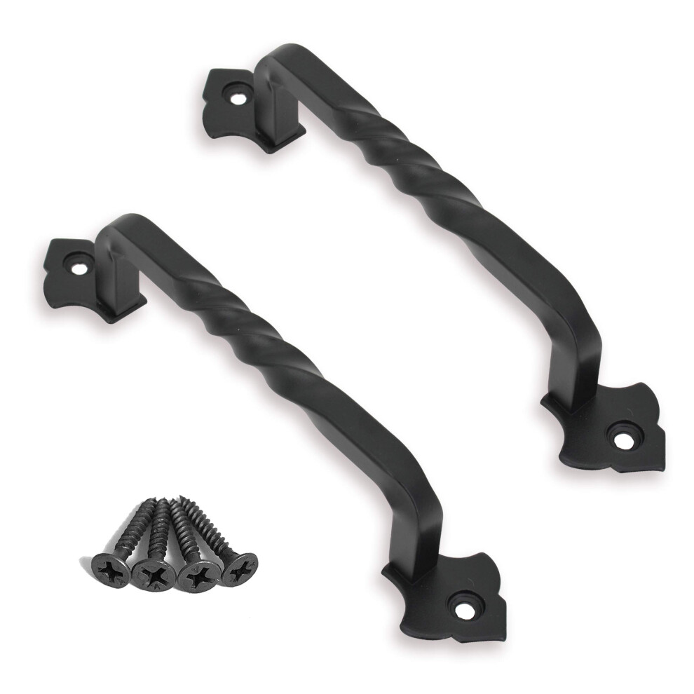 2 Pack Barn Door Pull Handle Hardware For Wooden Garden Gate Shed Cabinet Door (128Mm/5Inch) 6952079671749