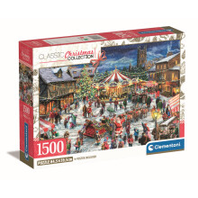 Jigsaw Puzzle The Christmas Fair 1500 Pieces - Compact Box, Puzzle For Adults 14-99 Years, Gift For Men/Women, Made In Italy, 31725
