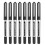 Uni-Ball Eye Micro UB-150 Gel Ink Pen - 0.5 mm - Black Ink (8) 1