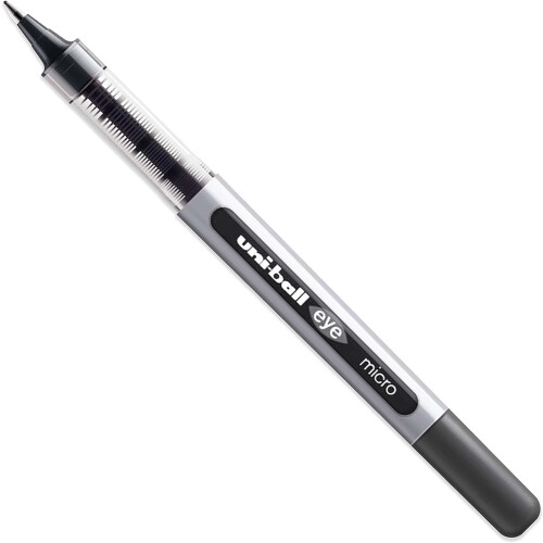 Uni-Ball Eye Micro UB-150 Gel Ink Pen - 0.5 mm - Black Ink (8) 1