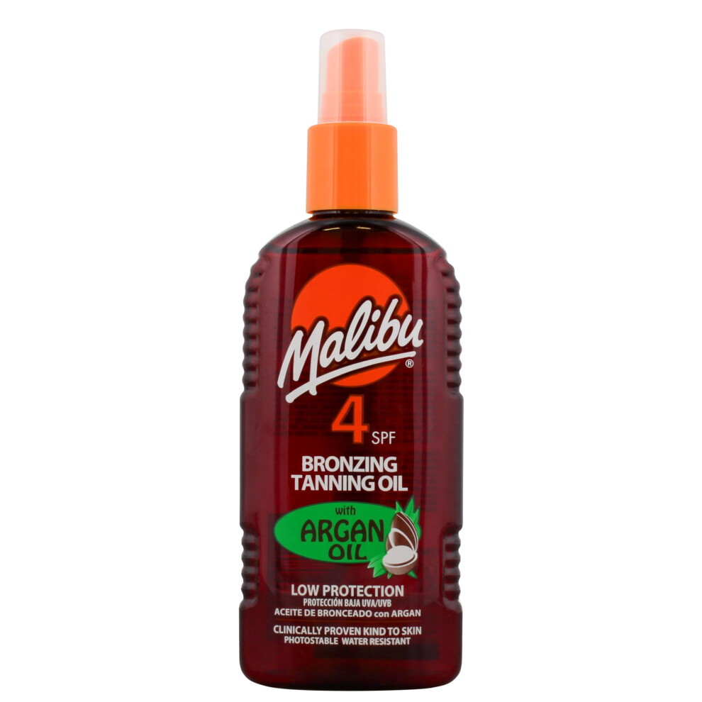 Sun SPF 4 Bronzing Tanning Oil With Argan Oil, Low Protection, Water Resistant, 200ml