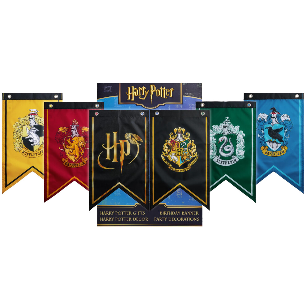 Party Decorations Home Decor Hogwarts Bunting House Flag Banner Hufflepuff Slytherin Ravenclaw Gryffindor Party Supplies Adults Teens Kids