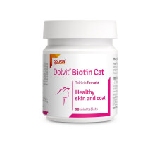 Dolvit Biotin Cat 90 mini tablets Healthy Skin and Coat for Cats