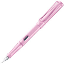 safari lightrose - Fountain Pen with ergonomic grip & polished steel nib in size EF - ideal for any Writing & Calligraphy - including LAMY T 10 blue