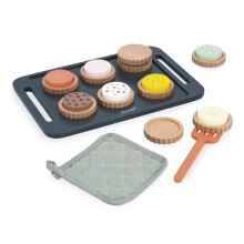 - Wooden Biscuit Workshop - Pastry Kit - Biscuit Tray with Glove and Spatula - Imitation Toy for Children - Ideal Kitchen Accessories for Children -