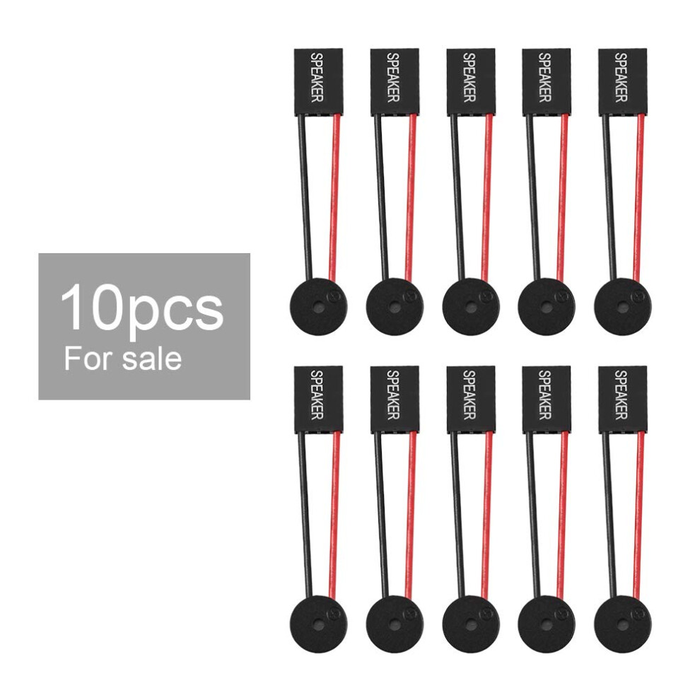 10Pcs Motherboard Speakers, Desktop Pc Computer Mainboard Case Beep Buzzer Speaker Connector Plug 8411736464462