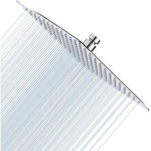 Rain Shower Head, VIGIME High Pressure Square Rainfall Showerhead, 304 Stainless Steel Fixed Shower Heads with 144 Silicone Jets for The Ultimate