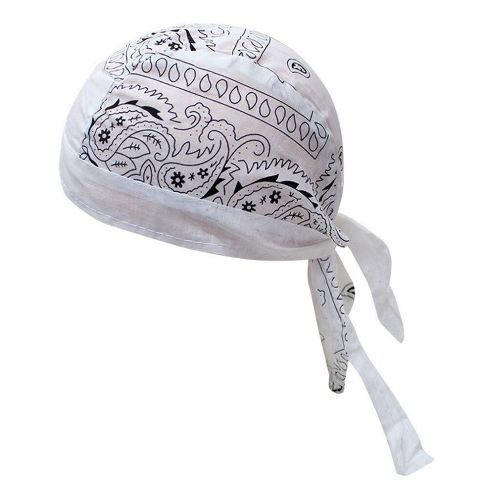 (white) Hats Multi-color Pirate Headscarf Cotton Pirate Hat Cycling Headscarf Cycling Caps Bicycle Caps