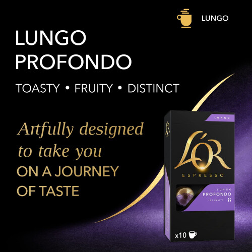 L'OR Lungo Profondo Coffee Pods, 7 Packs, Total 70 Coffee Capsules 2