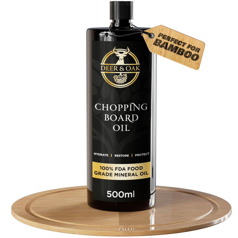 500Ml Premium Food Safe Mineral Oil For Chopping Boards, Butchers Block, Wood & Slate Oil - 100% Food Grade 5060616864545