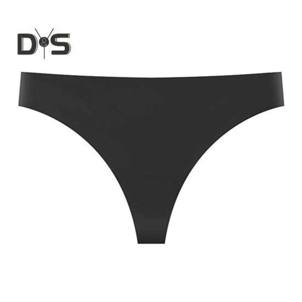 (black, S) Women's Cotton Thong Soft Breathable Seamless Panties Ladies Sexy Low-rise Briefs Stretchy Bikini Underwear