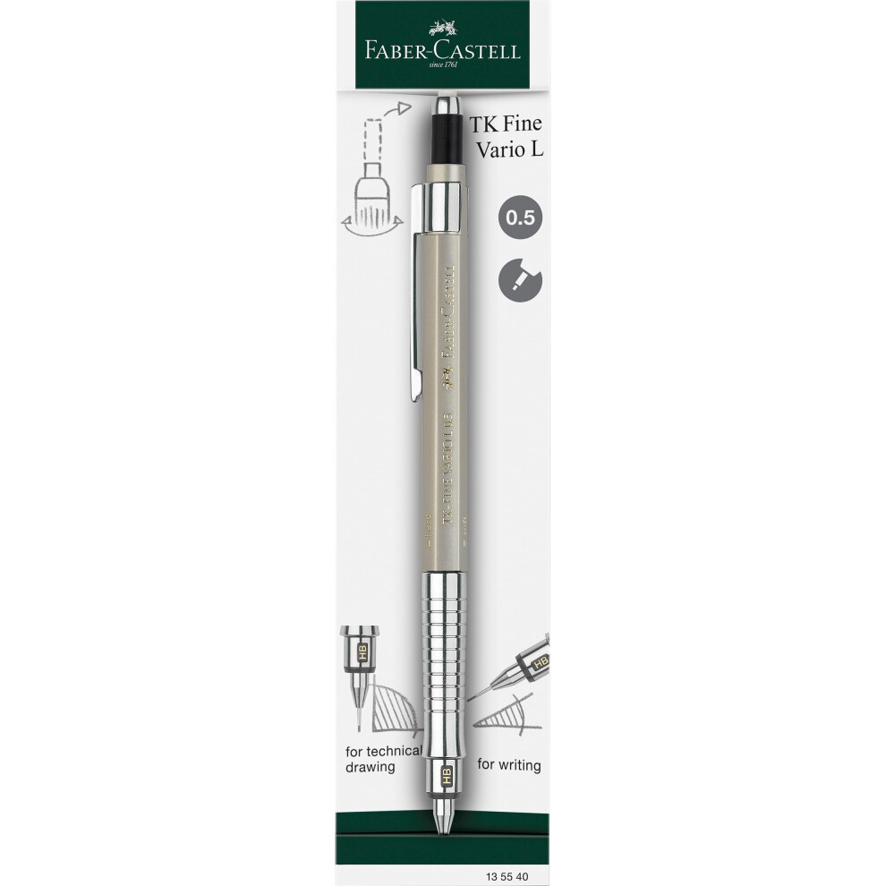 TK-Fine Vario L 135540 Mechanical Pencil 0.5 mm Champagne Gold with Soft/Hard Mechanism