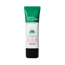 Truecica Aqua Calming Sun Cream / SPF50+, PA++++ / 1.69Oz, 50ml / Brightening and Calming Effect/Mild Sun and UV Protection Sunscreen for Sensitive