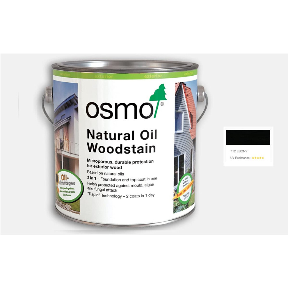 Osmo Natural Oil Woodstain 0.75L (712) - Ebony