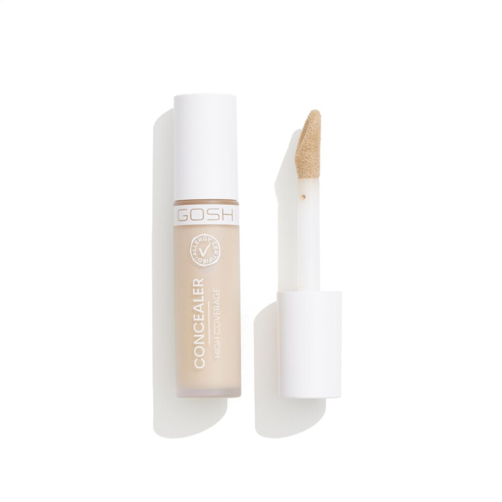 Gosh Concealer High Coverage 002 Ivory I High Coverage Liquid Concealer To Cover Dark Circles, Redness, Blemishes And Pimples For Sensitive Skin I