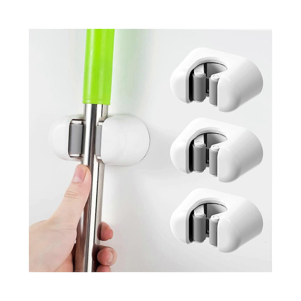 3 PCS Support de balai et de serpillière, Organisateur mural pour le rangement des outils de balai et de serpillière