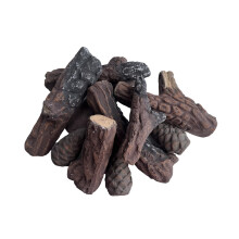 Fireplace Gas Logs 10pcs,Small Simulated Fake Firewood,Ceramic Wood Logs,Silent,decorative,for Gas Insets,Vented,Electric, Ethanol and Fire Pits