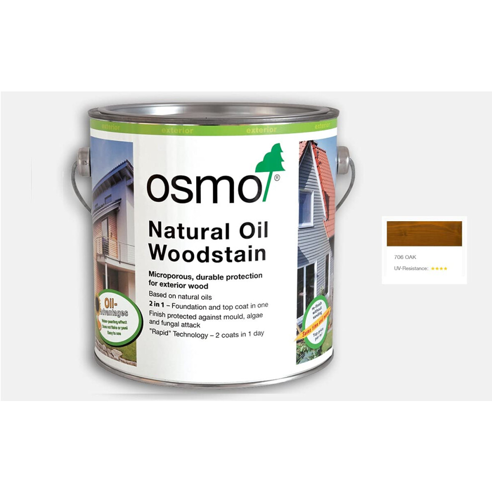 Osmo Natural Oil Woodstain 750Ml, Oak 706 Grain