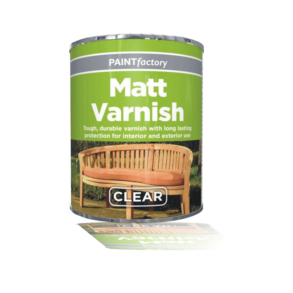 Varnish For Wood 300Ml - Matt Finish Wood Metal Concrete Interior Exterior Wood Clear Varnish 5060967854981