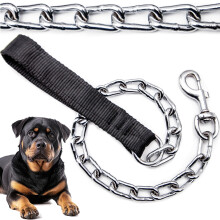 6mm Thick Heavy Duty DOG CHAIN Leads NYLON STRAP, Chew Proof Hook, Outdoor Accessories, Leashes, Training Lead for Dogs, SHORT CHAIN