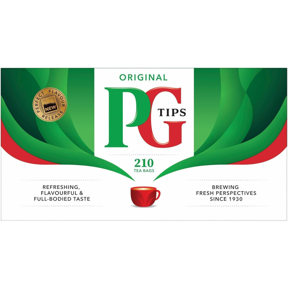 Pg Tips Original | Tea Bags Bulk | Refreshing, Flavourful & Full-Bodied | 4 X 210 Tea Bags | 840 Plant Based Biodegradable Teabags Black