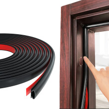 236”/6M D-shape Rubber Door Sealing Strip Upvc Window Weather Stripping for 2.5-6mm Gap,Self Adhesive Pvc Soundproofing Front Door Frame Insulation