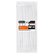 100 Pack White Thick Cable Ties Heavy Duty Large 300mm4.8mm Strong Nylon Plastic Self Locking 12 inch/30 cm Clear Extra Long Zip Tie Wraps