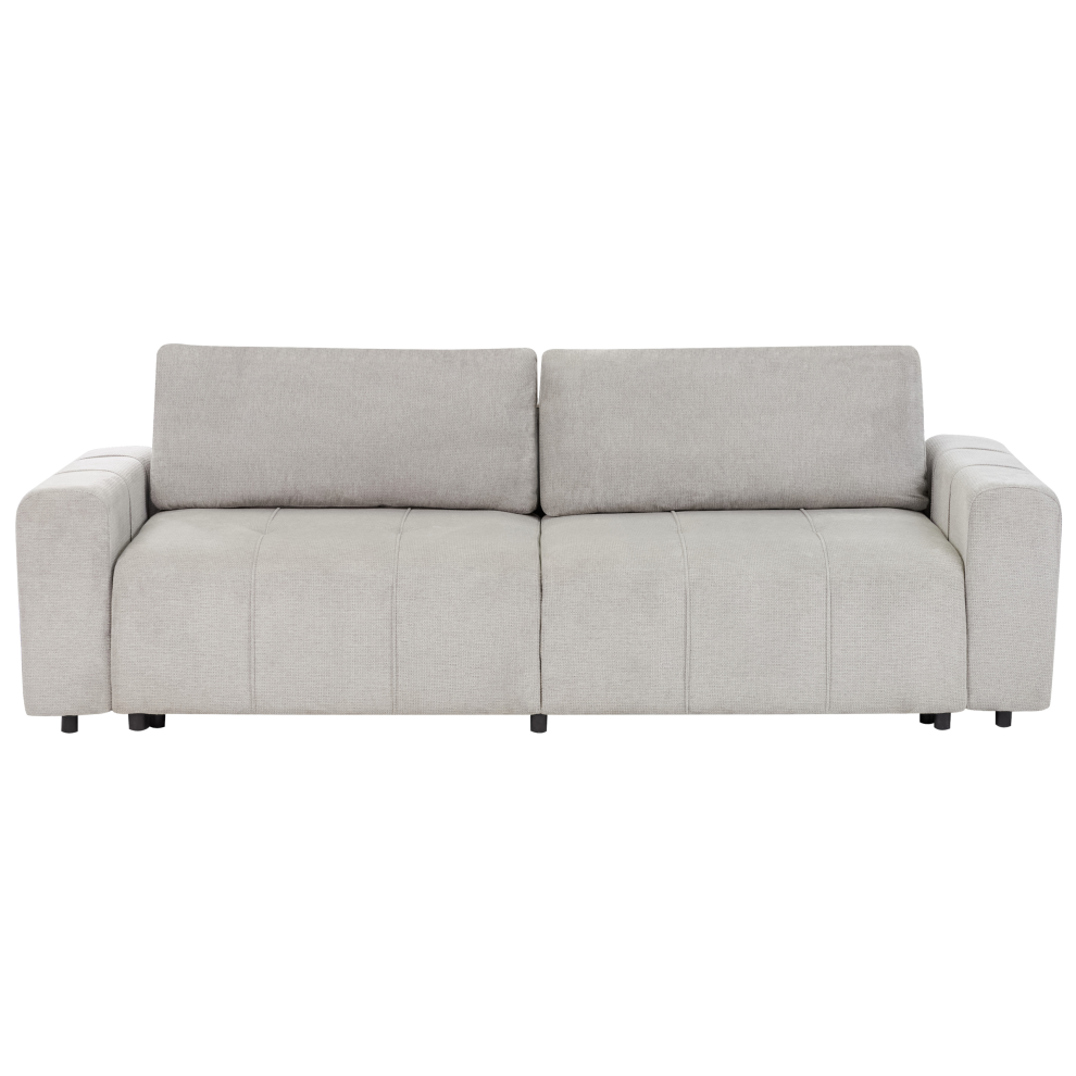Sofa INNVIK Fabric Light Grey with Storage 3 Seater