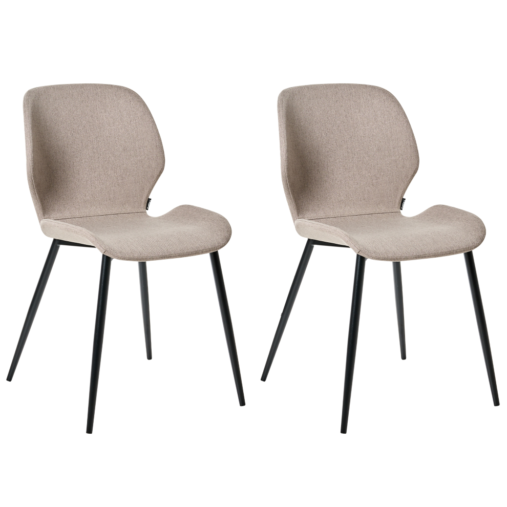 Set of 2 Conference Chairs HOLLAND Taupe