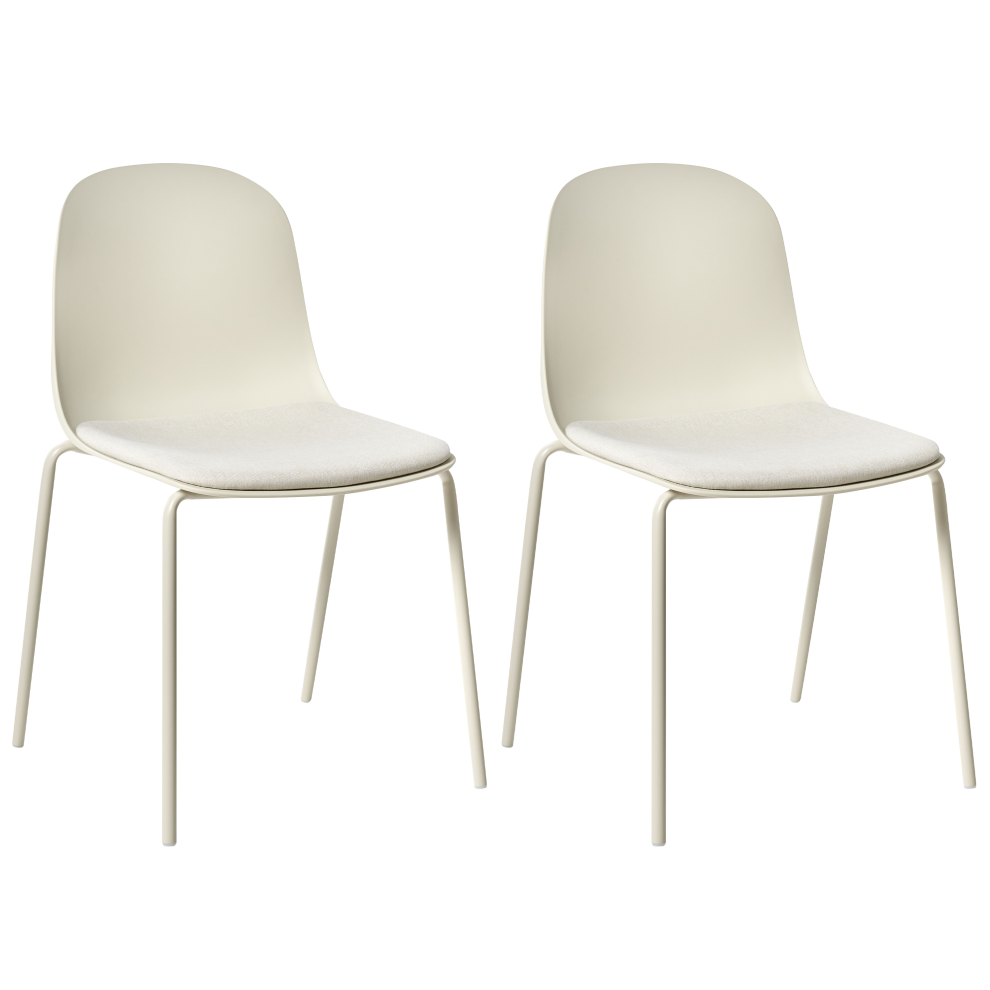 Set of 2 Conference Chairs DORR Light Beige