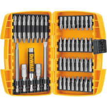Screwdriver Bit Set with Tough Case, 45-Piece (DW2166), Grey/Silver Screwdriving Set With Tough Case