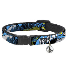 Cat Collar Breakaway Batman Scene1 8 To 12" 0.5" Wide