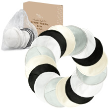 Bamboo Breast Pads - 16 Pack Breast Pads Maternity - Reusable Organic Bamboo Nursing Pads - Breast feeding Essentials, Soft Ultra-Absorbent Leakproof