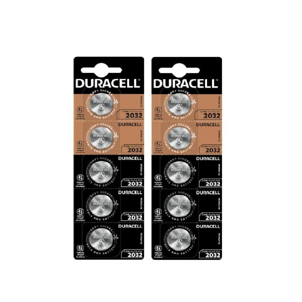 10 x CR 2032 Lithium (2 Blister Packs of 5 Batteries) 10 Batteries