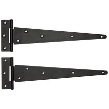 BH04385 (2 Pcs) Heavy Duty Japanned Tee Hinge 300mm (12 inch) Black - Pack of 2 Pieces