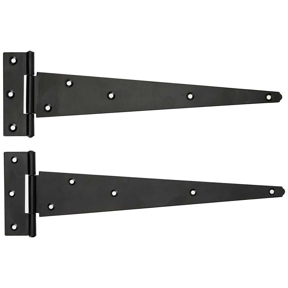 Bh04385 (2 Pcs) Heavy Duty Japanned Tee Hinge 300Mm (12 Inch) Black - Pack Of 2 Pieces 5013249387271