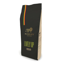 Organic Strong Dark Roast Espresso Coffee Beans 1kg - Lively Up Blend - Marley Coffee - From The Marley Family - Strength 5 - For All Coffee Machines