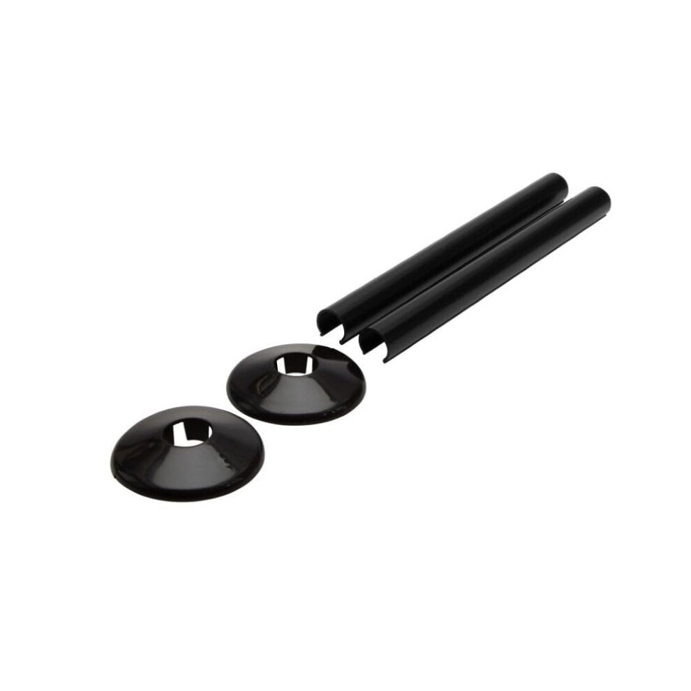 Snappit Radiator Pipe Covers & Collars - Black 702685615325