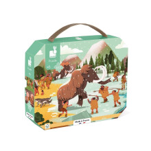 - Prehistoric Puzzle - 100-Piece FSC Cardboard Puzzle - Prehistoric Panorama - Develops Patience and Concentration - Made in France - Children's