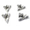 Shower Double Door Wheels 23mm Shower Door Rollers 4pcs 2