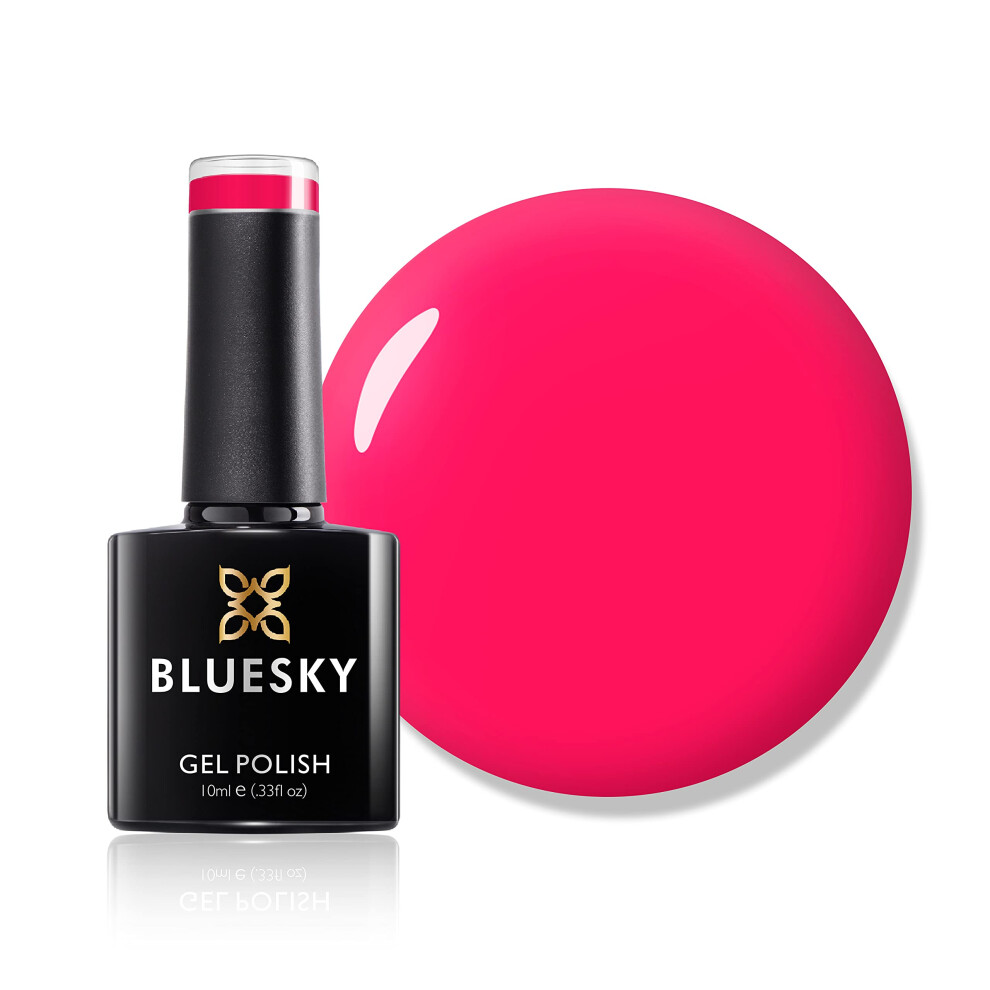 Gel Nail Polish, Fruit Twist Neon25, Bright Pink, Long Lasting, Chip Resistant, 10 ml (Requires Drying Under UV LED Lamp)