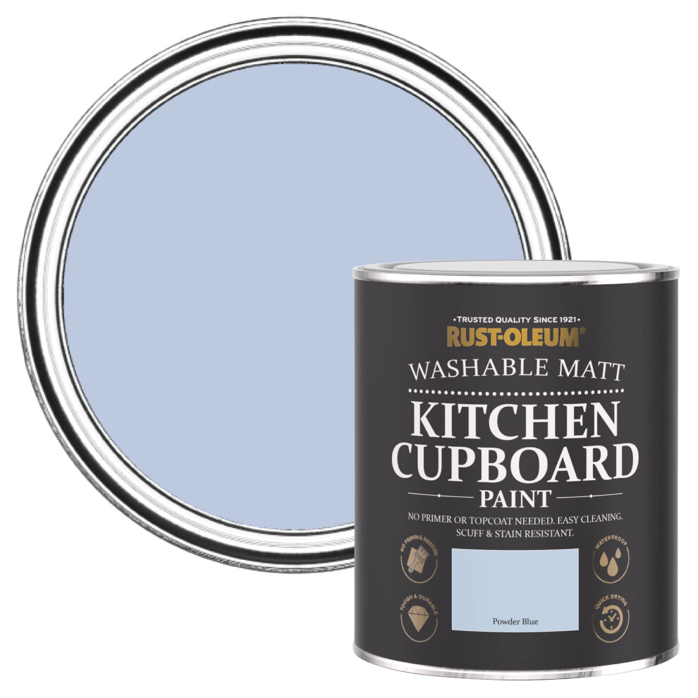 Blue Kitchen Cupboard Paint In Matt Finish - Powder Blue 750Ml 5013296204859