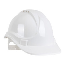 White Hard Hat, Safety Helmet, For Construction, Mens Womens Unisex, Work Hats, Builder, One Size Adjustable Head Strap, HDPE Protection, UK/EU