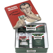 Vintage Selection, Refreshing Line (Trio Pack), Deluxe Shaving Kit with Pre Shaving Cream, Shaving Cream Tube, and Aftershave Balm, Made in Italy