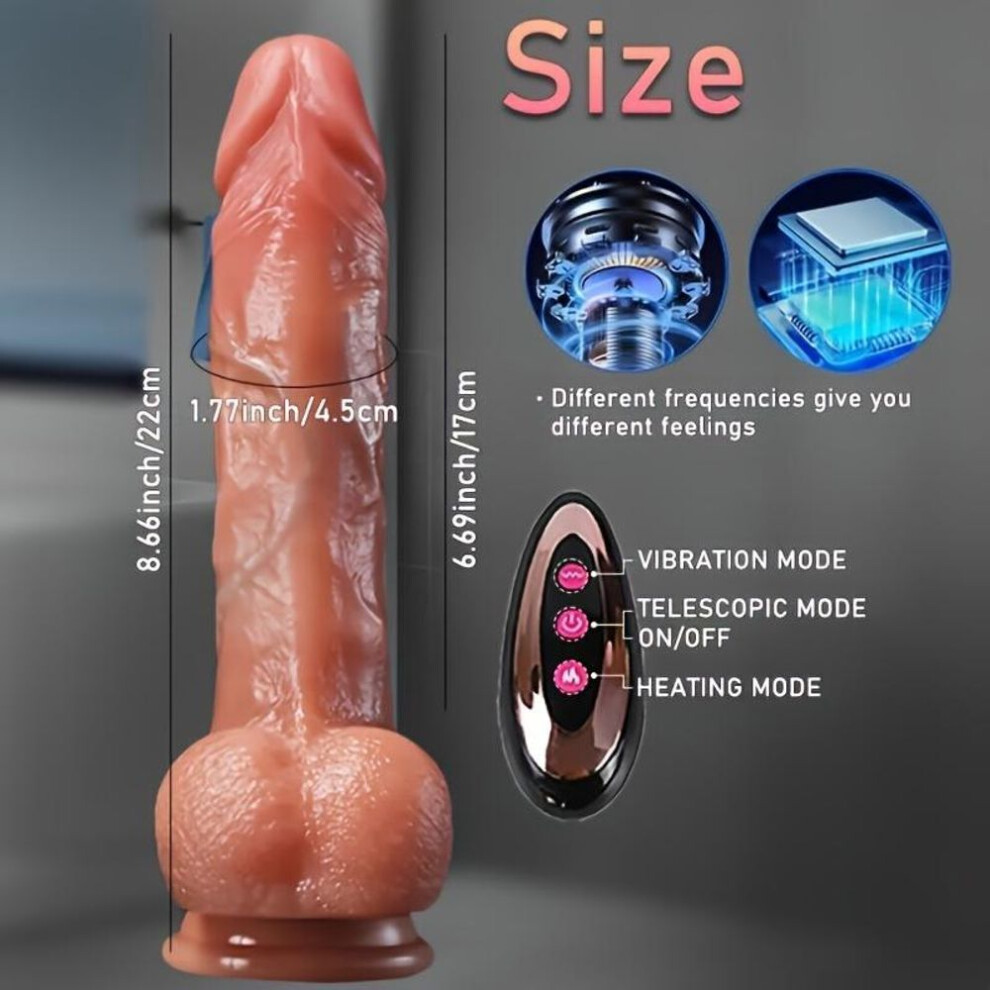 42C Heating Sex Toys Realistic Silicone Thrusting Dildo Vibrator,Anal Dildo Electric Dildo With Strong Suction Cup,Toys For Men/Women+Exotic Play